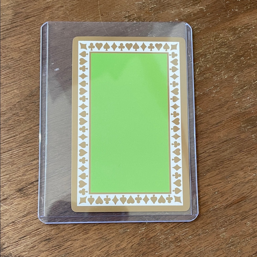 Tiffany & Co. Green and Gold Playing Card Jack Of Hearts